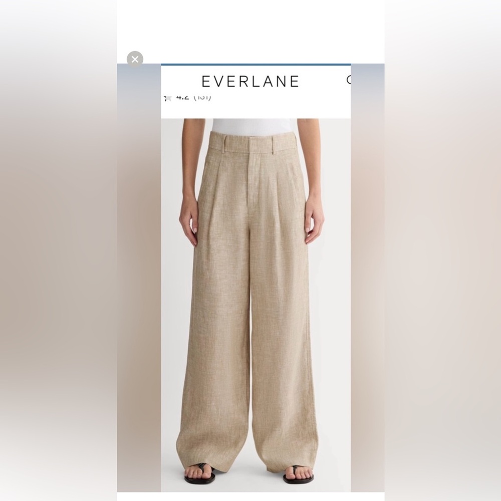 Everlane Beige Wide-Leg Pants - Picture 8 of 9